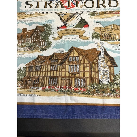 VTG STRATFORD UPON AVON UK SOUVENIR TEA TOWEL - Picture 7 of 11